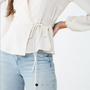Tops - Vanilla Front Tie Long Sleeve Top Tops - Vanilla Front Tie Long Sleeve Top